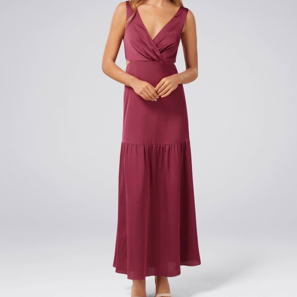 Ever New Alia Cut Out Satin Maxi Dress